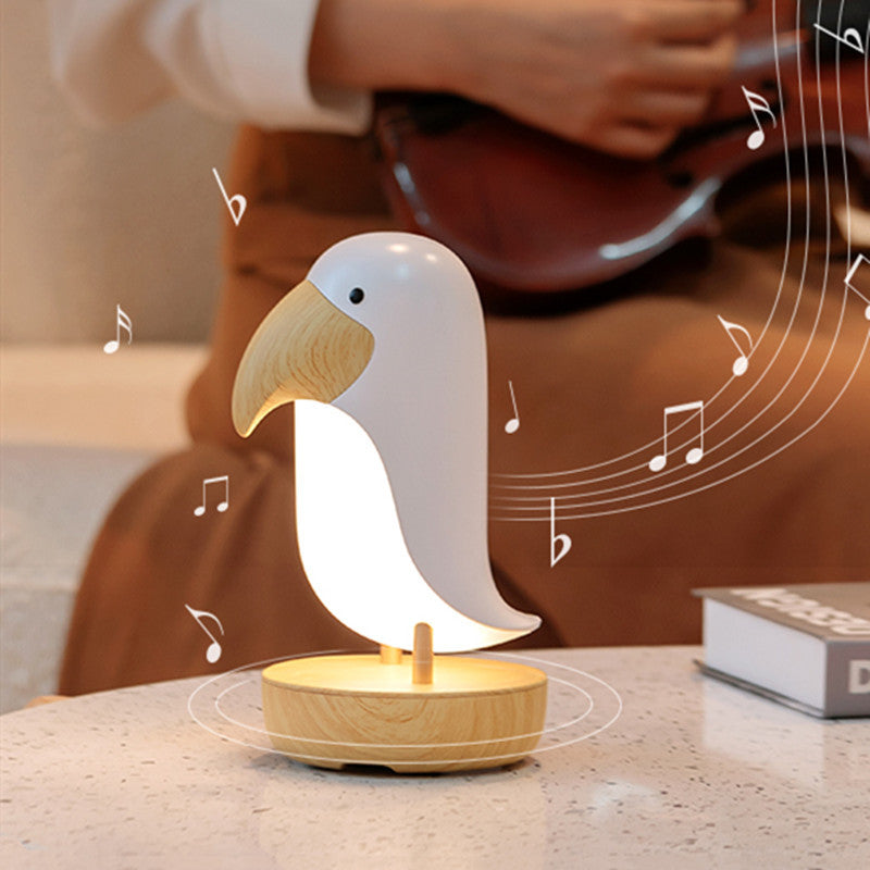 Creative Bedroom Wooden Bird Table Lamp