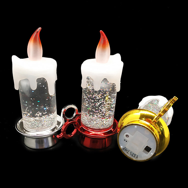 Colorful color changing crystal candle night light