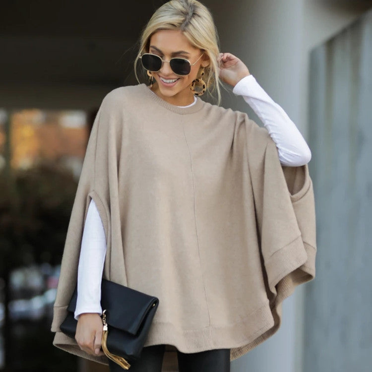 Bat sleeve knit top