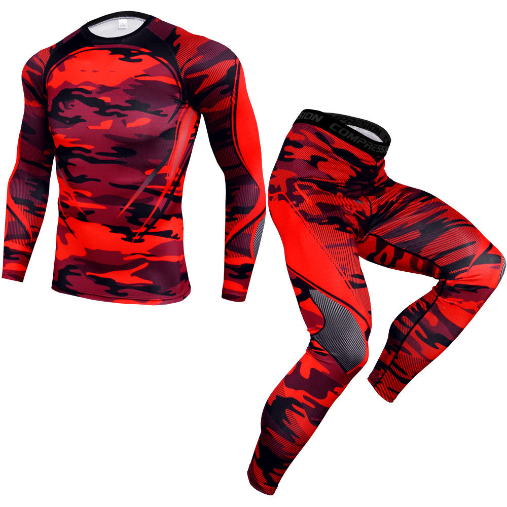 Men's Stretch Outdoor Leisure Running Training Suit