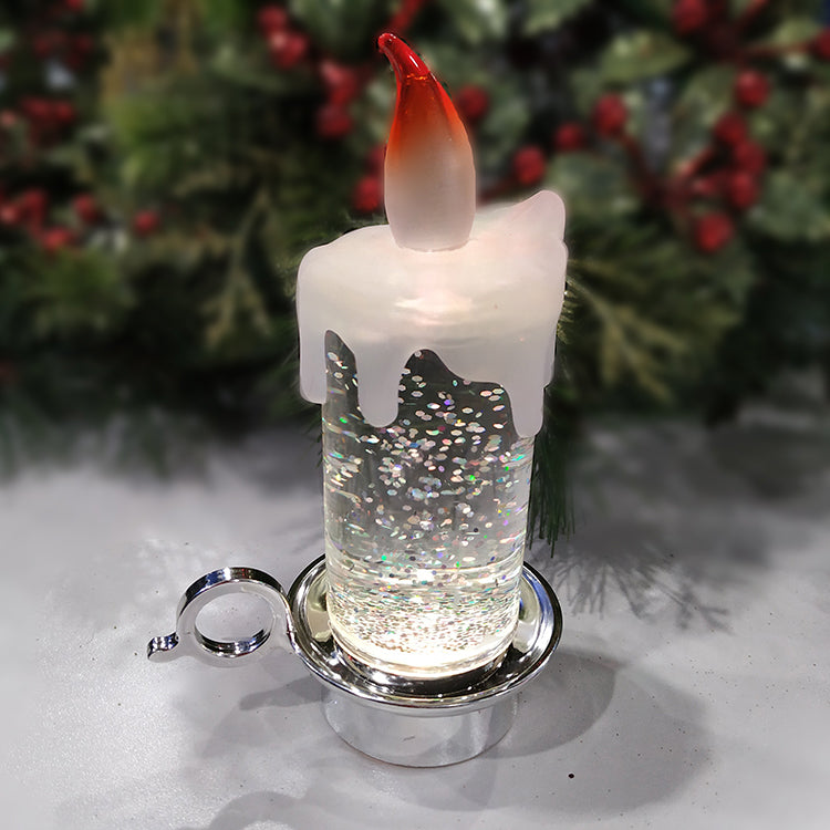 Colorful color changing crystal candle night light