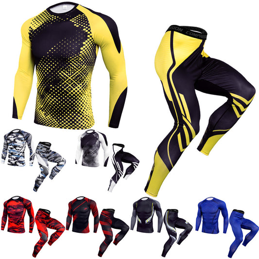 Men's Stretch Outdoor Leisure Running Training Suit