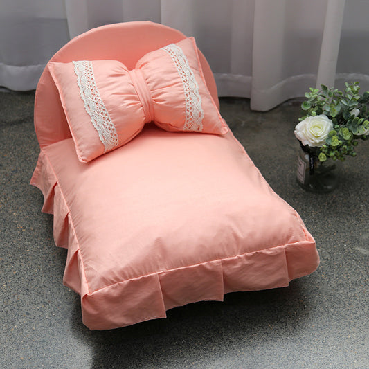 Removable and washable princess style pet bed