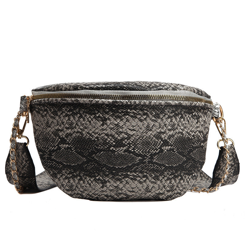 Korean Style All-match Messenger Bag Snake Skin Fashion