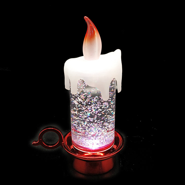 Colorful color changing crystal candle night light