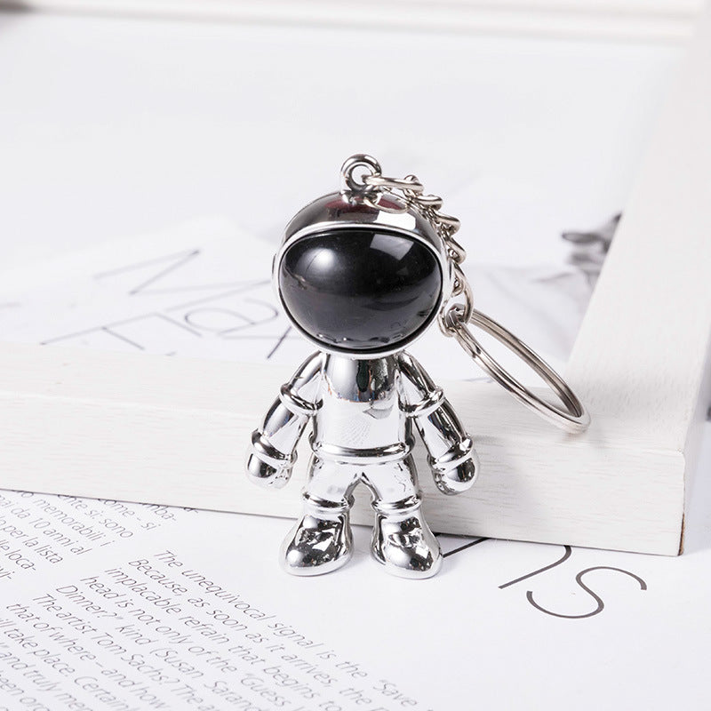 Korean Hip Hop Fashion Cross Spaceman Necklace Keychain