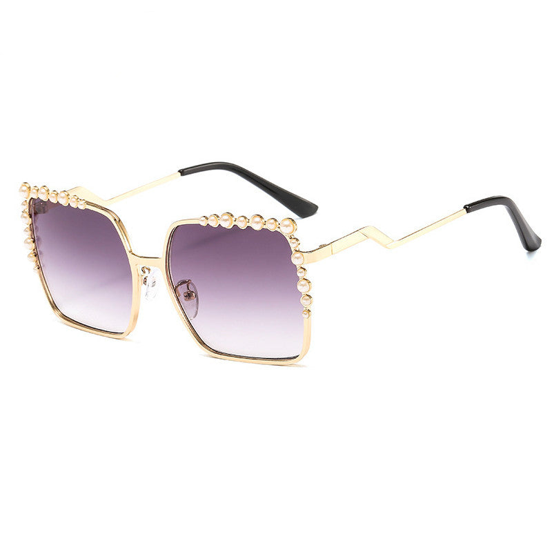 Diamond Metal Pearl Ladies 8983 Unisex Frame Trend FD Sunglasses