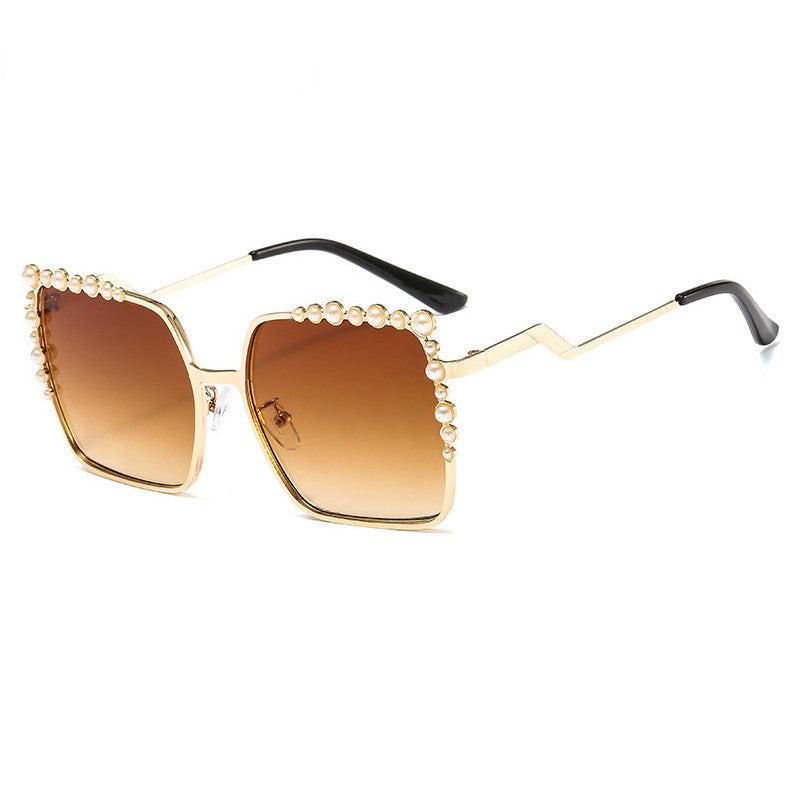 Diamond Metal Pearl Ladies 8983 Unisex Frame Trend FD Sunglasses