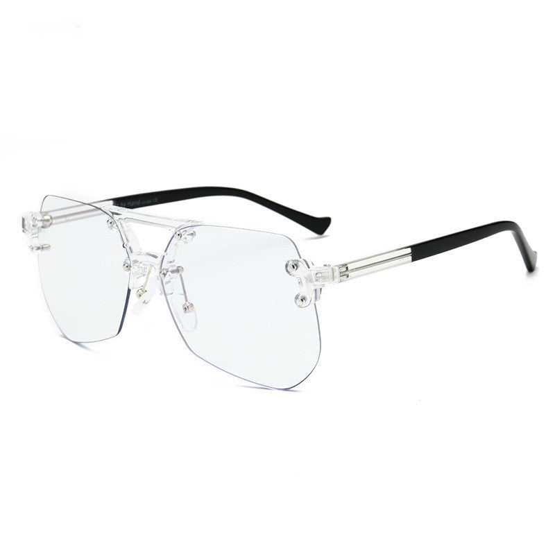 Anti-blue Glasses Rimless Flat Glasses Men