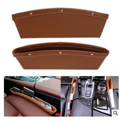 Creative High-end Car Leather Seat Seam Box Car Seat Gap Plug Leakproof Storage Box Car Interior Storage Box