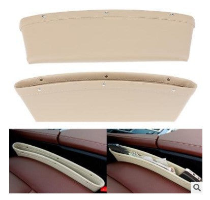 Creative High-end Car Leather Seat Seam Box Car Seat Gap Plug Leakproof Storage Box Car Interior Storage Box