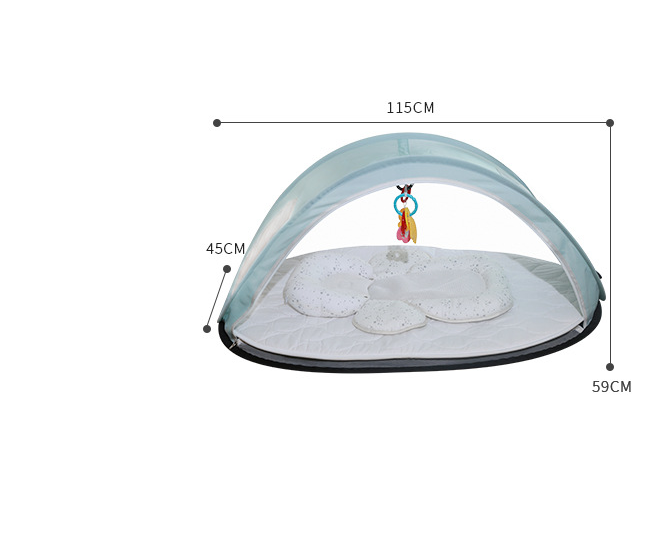 Folding breathable mosquito net in bb crib