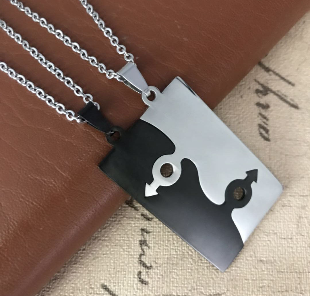 Friendship Puzzle Pendant Necklace