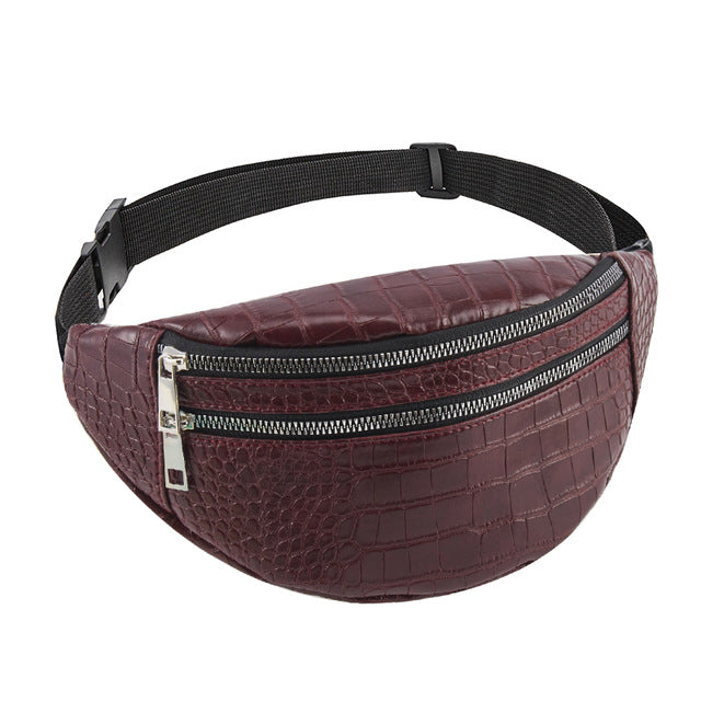 PU leather leisure Fanny pack for fashionable ladies