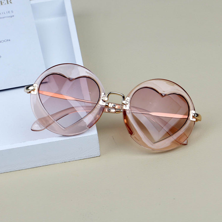 Vintage Style Sunglasses | Round lovely kids sunglasses girls goggle protective glasses children Eyewear Oculos Infantil Accessories