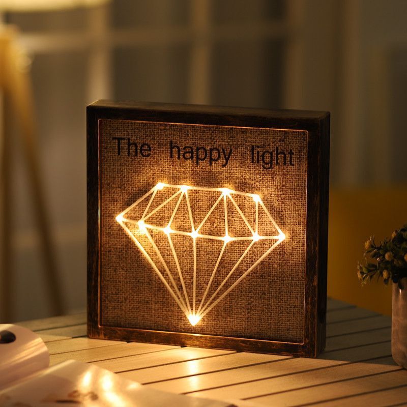 Explosion Style Retro Photo Frame Lamp Romantic Bedroom Decoration