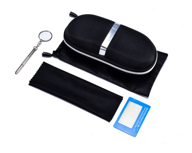 Black Eyewear Cases Sunglasses Case For Women Glasses Box With Lanyard Zipper Glasses Case Hard For Men Glasses Cloth Bag