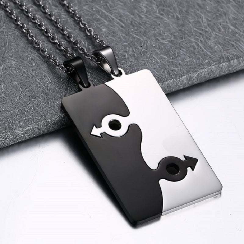 Friendship Puzzle Pendant Necklace