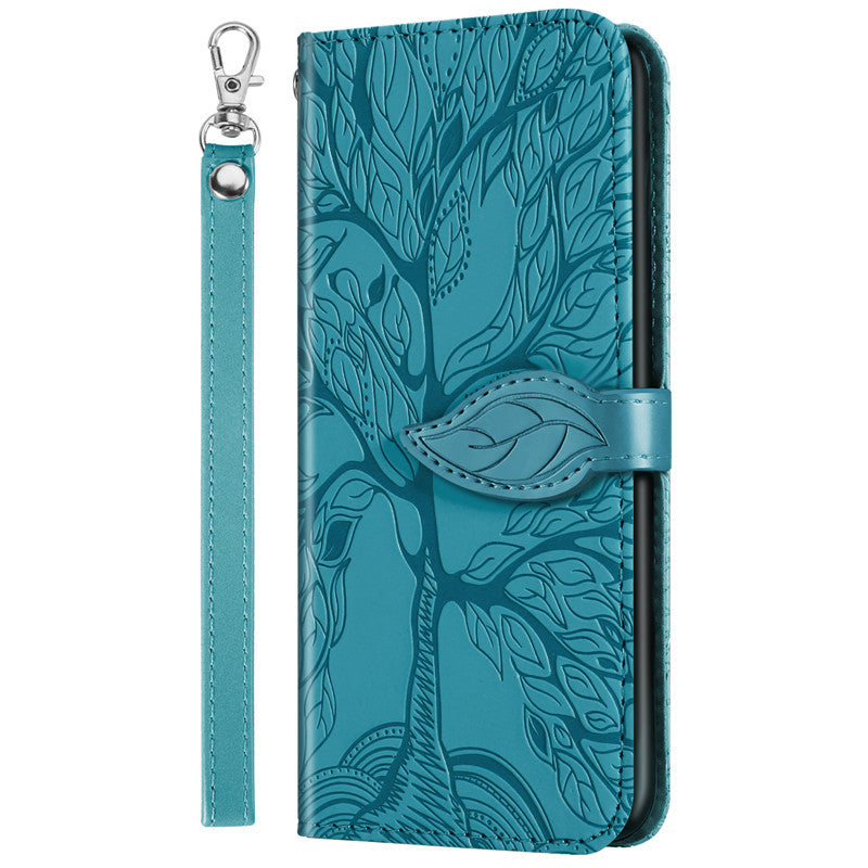 Lucky Tree Embossed Leather Case Phone Case Protective Cover