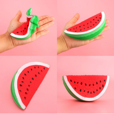 1PC PU Squeeze  Watermelon Fruit Slow Rising Simulation Stress Stretch Kids Toys