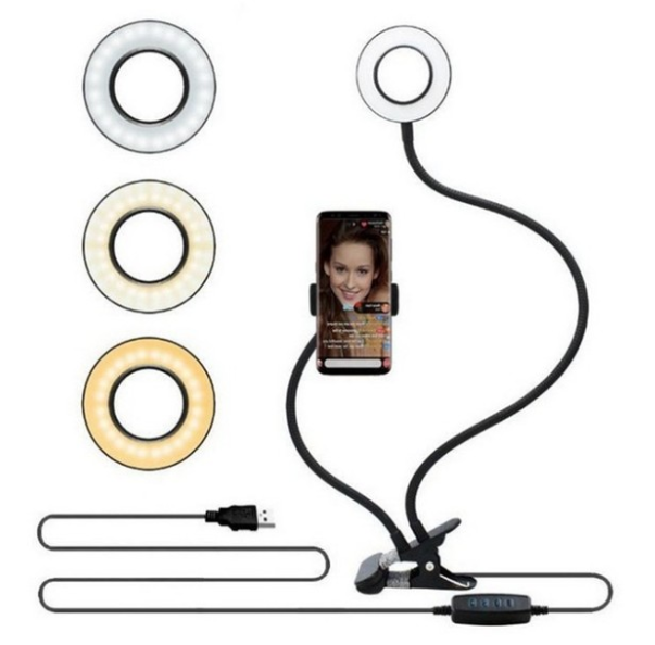 LED Selfie Ring Light for Live Adjustable Makeup Light-8cm Stand