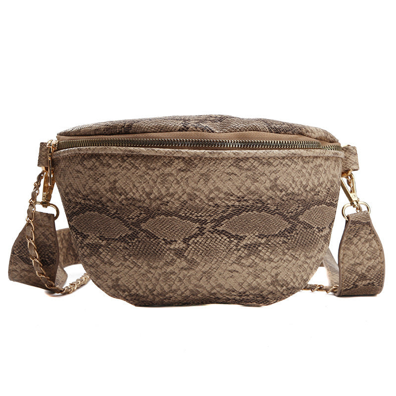 Korean Style All-match Messenger Bag Snake Skin Fashion