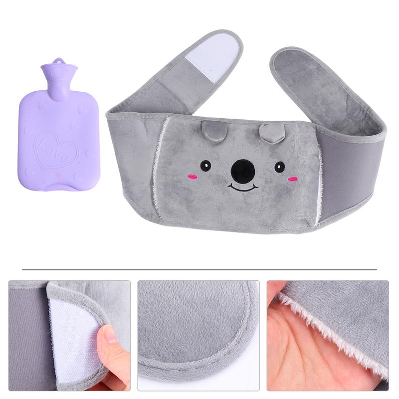 Set Hot Water Bottle Bag With Warm Plush Waist Cover B Elt