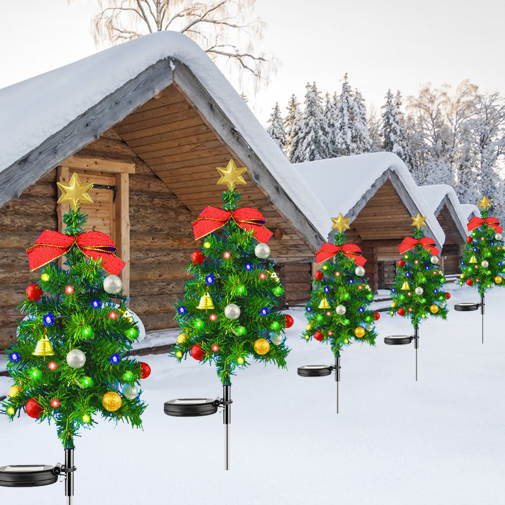 Outdoor Solar Christmas Tree Only Ground Lighting Festival