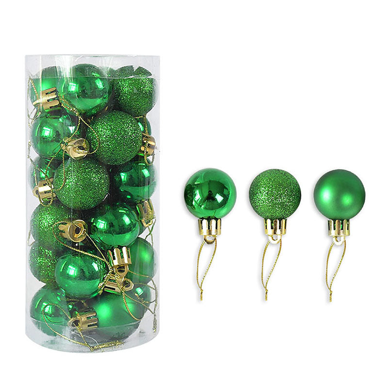 6CM-24pcs Bright Matte Christmas Ball Ornaments