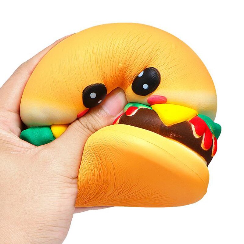 Cartoon big eye burger rebound decompression toy