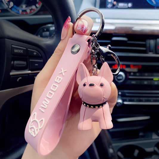 Resin Bulldog key chain