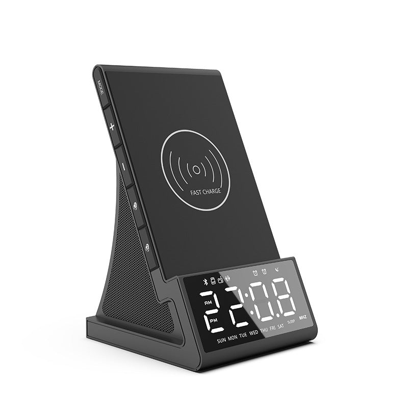 Bluetooth Charging Alarm Clock Radio Double Coil Fast Charging