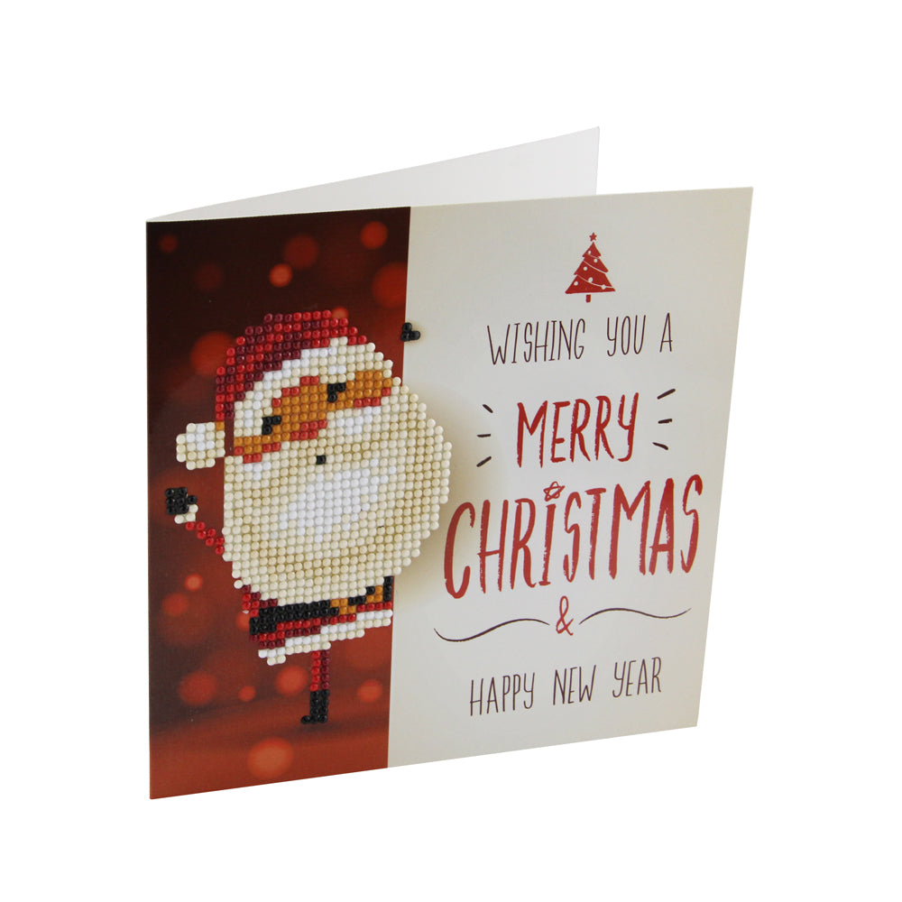 Christmas DIY Diamond Painting Greeting Cards 5D Cartoon Birthday Postcards Kids Festival Embroidery Greet Cards Gifts