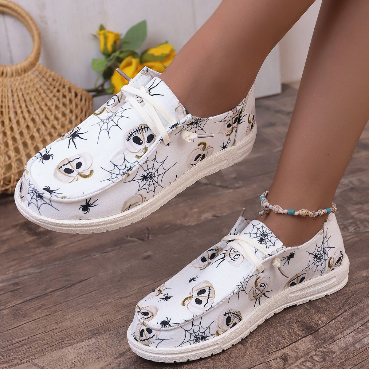 Women's Fashion Casual Printing Canvas Shoes