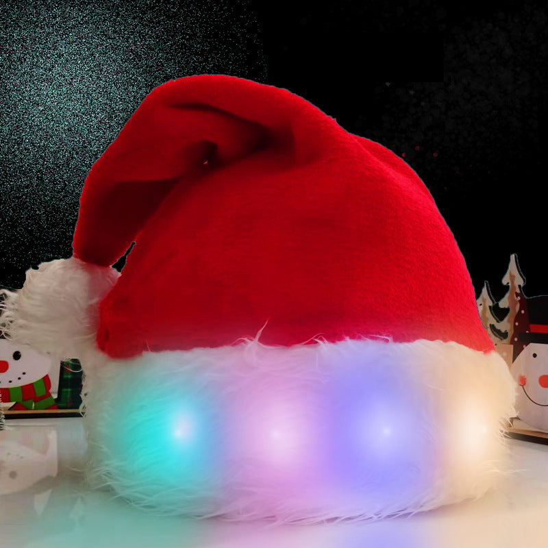 Decorative Plush Luminous Led Christmas Hat