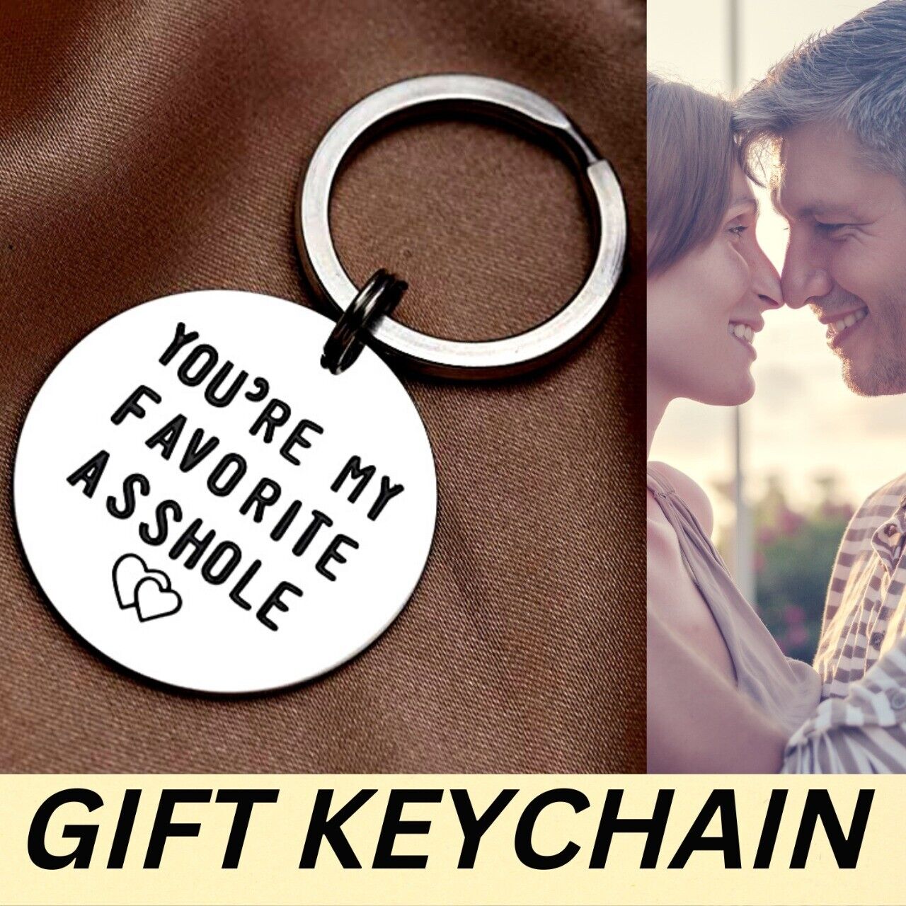 Keychain Novelty Gag Man Gift Valentines Day Funny Gift For Husband Boyfriend