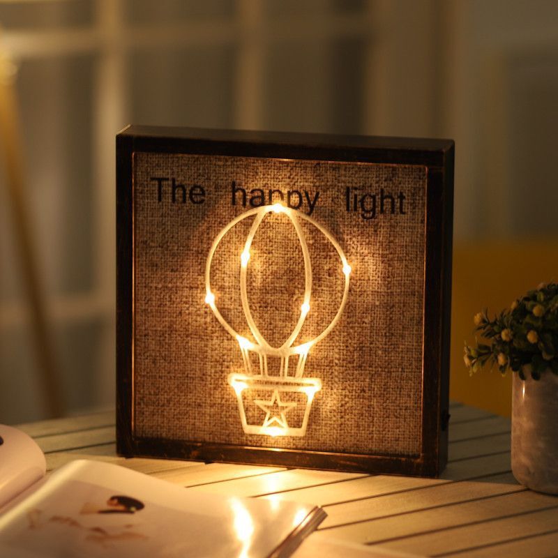 Explosion Style Retro Photo Frame Lamp Romantic Bedroom Decoration