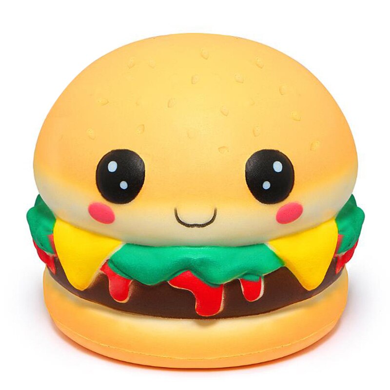 Cartoon big eye burger rebound decompression toy