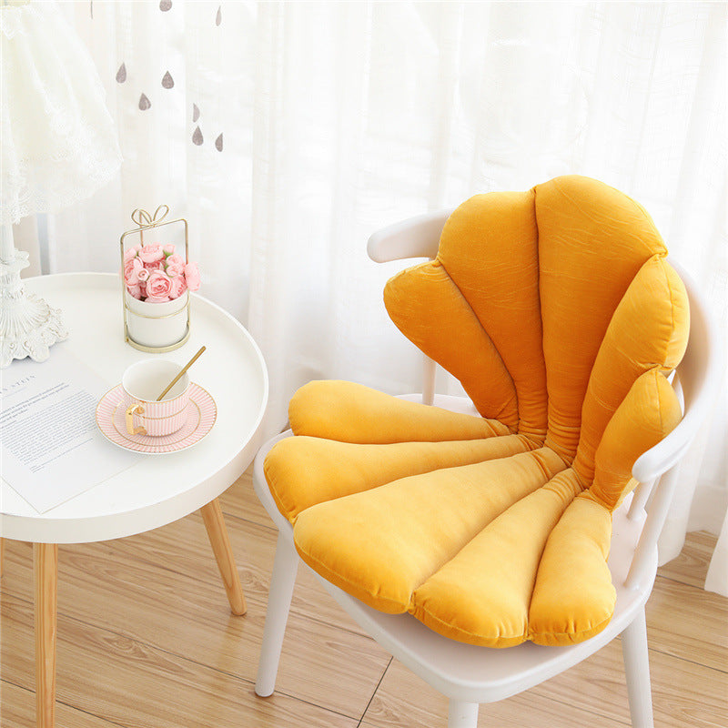 Luxurious Velvet Seal Shell Chair Cushion Unqiue Rose Seat Pillow Upscale Restaurant Chair Decor Girly Room Decorations