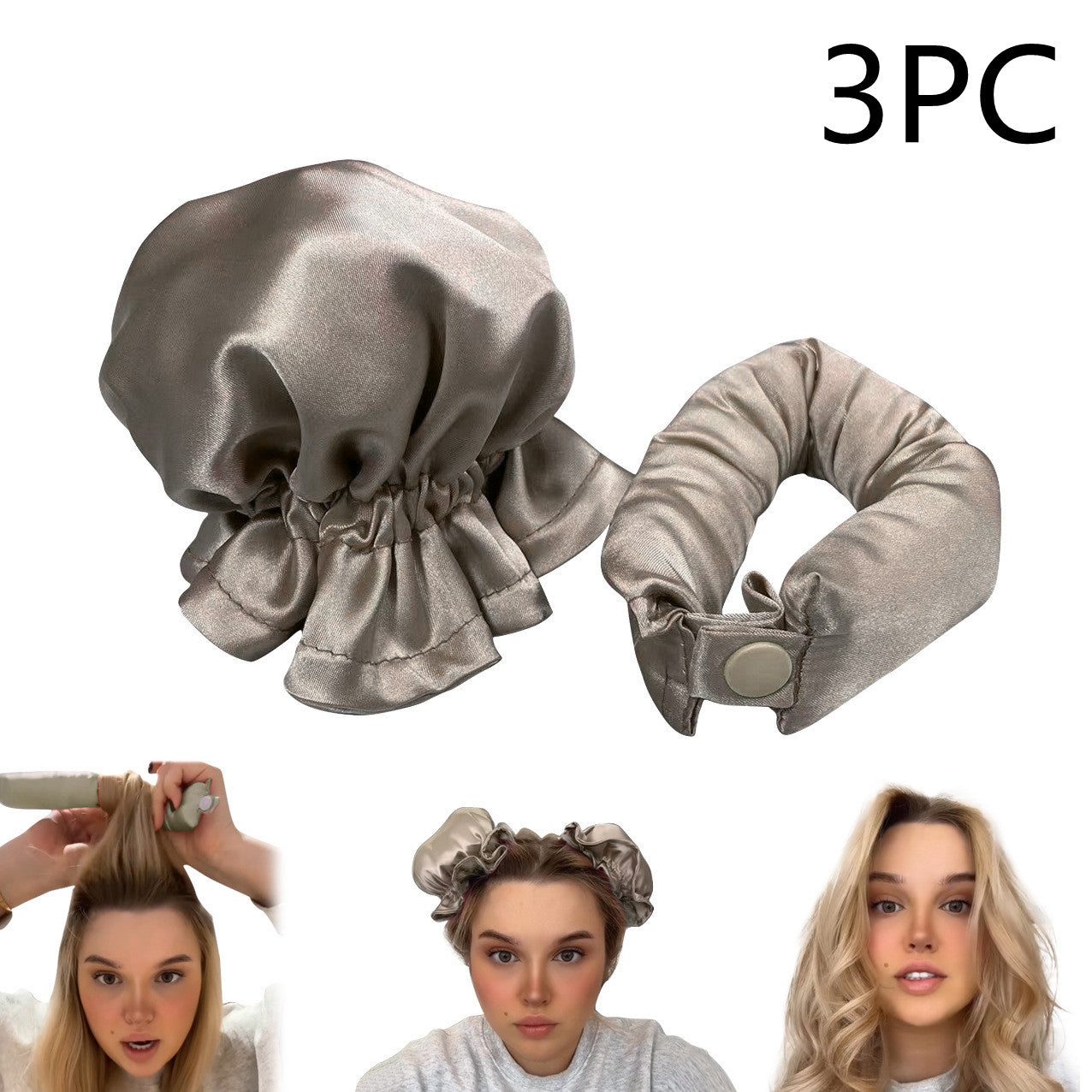 New Heatless Curl Stick With Cloth Cover Cute Ball Head Hair Curler Headband Hair Rollers Wave Form Curling Rod Hair Style Tools