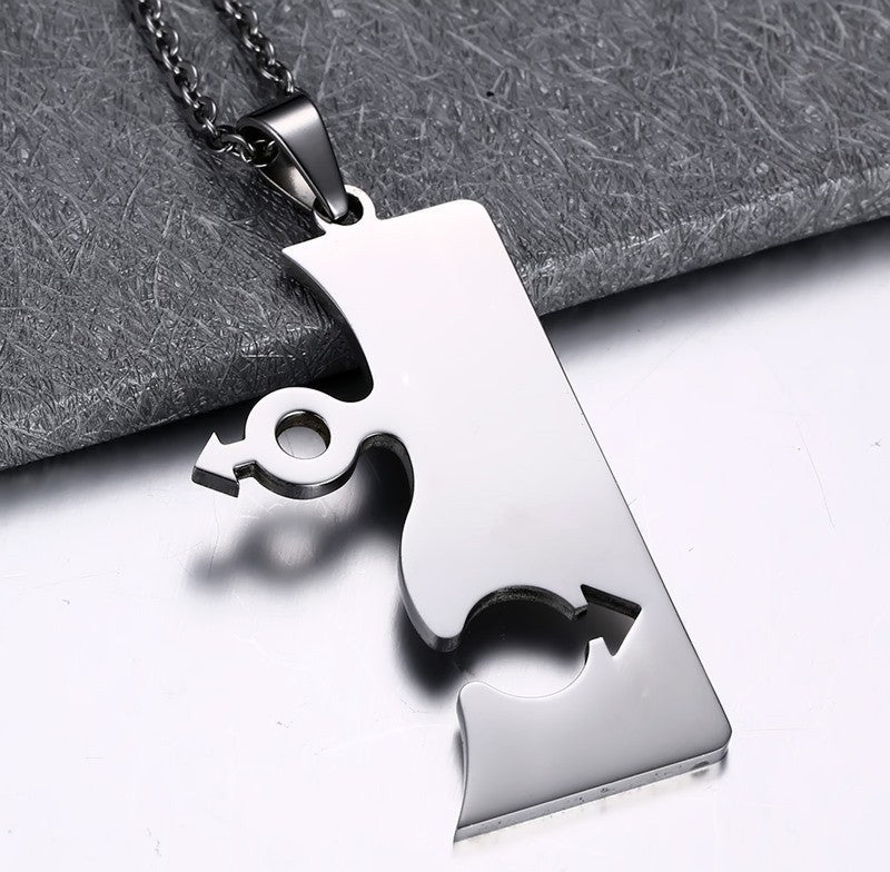 Friendship Puzzle Pendant Necklace