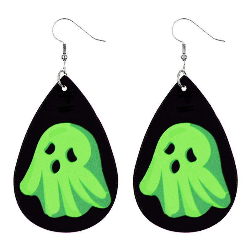 Personalized Halloween Luminous Earrings Skull