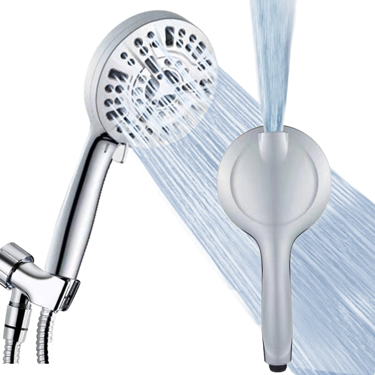 Handheld Shower With Spray Gun Water Booster 8 Plus 2 Function Spray Gun Water Shower Shower Set