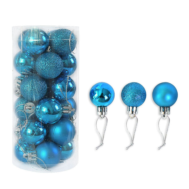 6CM-24pcs Bright Matte Christmas Ball Ornaments