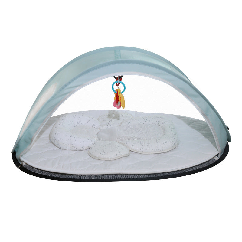 Folding breathable mosquito net in bb crib