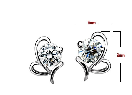 Heart-shaped water-speaking earrings