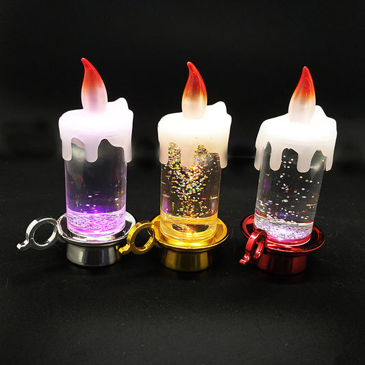 Colorful color changing crystal candle night light