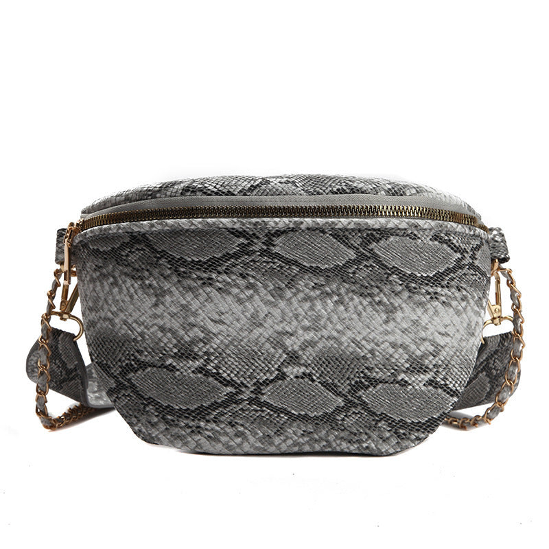 Korean Style All-match Messenger Bag Snake Skin Fashion