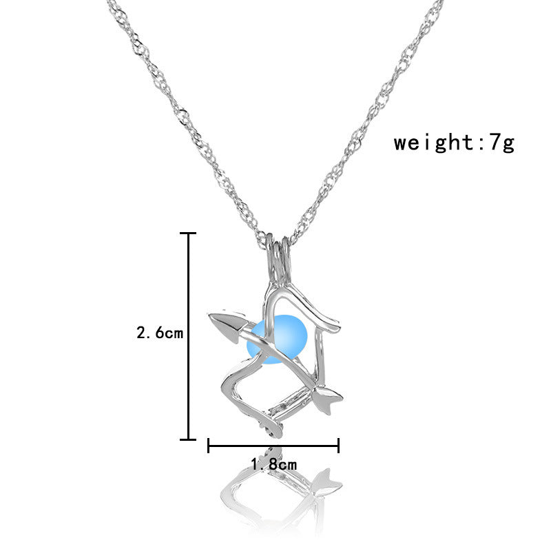 Bow And Arrow Cage Necklace Sagittarius