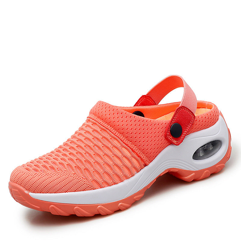 Hollow Out Shoes Mesh Casual Air Cushion Increased Sandals And Slippers